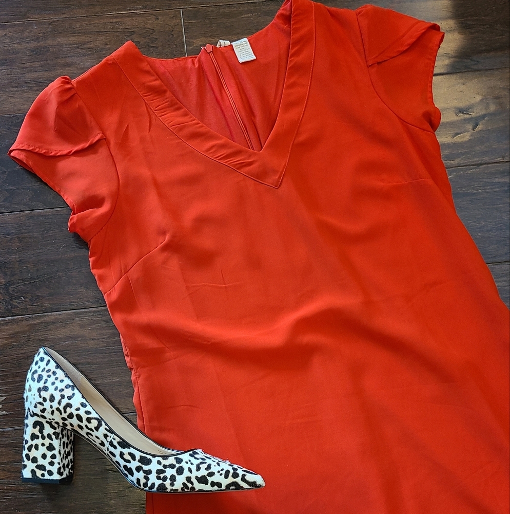 ❤️ red dress with hi/lo hem